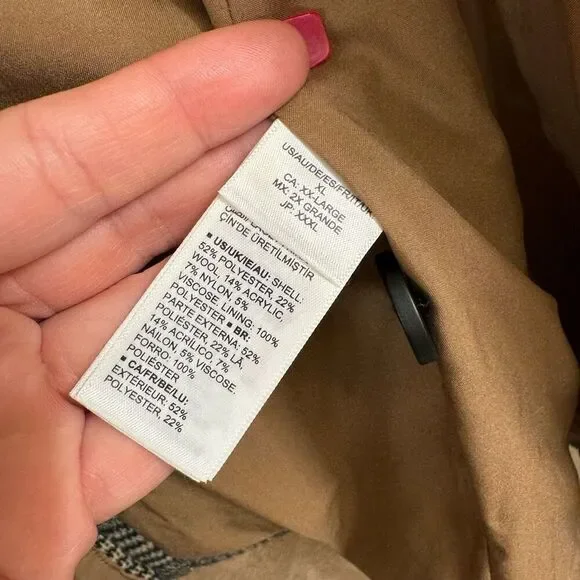 The Drop Women's Blake Tweed Plaid Long Blazer XL NWOT - Picture 6 of 12